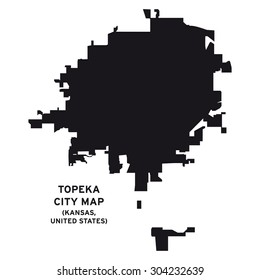 Topeka city map vector