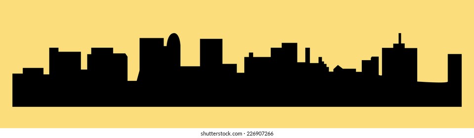 Topeka, Kansas, city silhouette