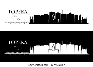 Topeka skyline - Kansas, United States of America, USA - vector illustration