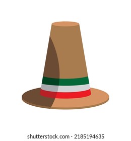 tophat with mexican flag icon