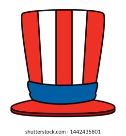 tophat with united states of america flag