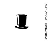 Tophat Vector Icon .old fashion clothes. Elegent hat. icon isolated on white background