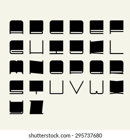 Top-Heavy Retro Vector Font.  Nostalgic Letters Reminiscent of Twenties Art Deco and Seventies