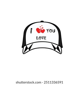 topi yg bermotif perassan dan hati