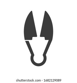 Topiary shears icon on white background