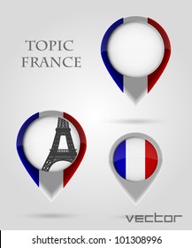 Topic France Map Marker