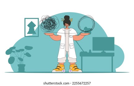 Topic Help Man with depression. The psychologist unpacks a tangle of thoughts.