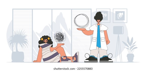 Topic Help A person consumed by a sense of hopelessness and despair. The doctor unpacks the tangle of thoughts. The patient shows that his thoughts are confused.