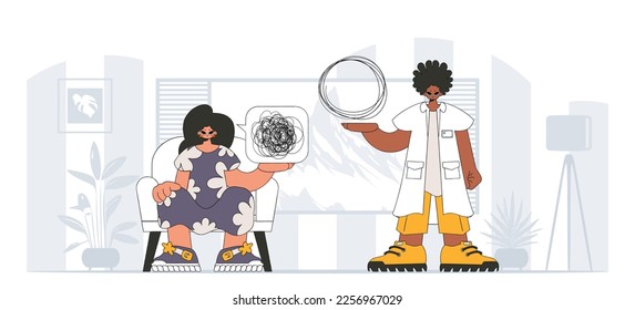 Topic Help A person consumed by a sense of hopelessness and despair. The specialist unpacks the tangle of thoughts. The patient shows that he is trying to understand something.