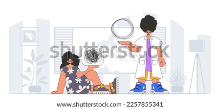Topic Help A person consumed by a sense of hopelessness and despair. The psychologist unpacks a tangle of thoughts. The patient shows that he is confused.