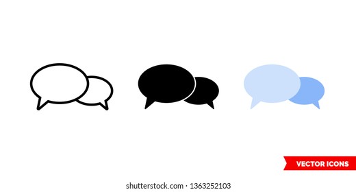 Topic icon of 3 types: color, black and white, outline. Isolated vector sign symbol.