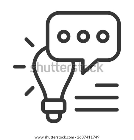 Topic Icon Lineal Style Vector Illustration