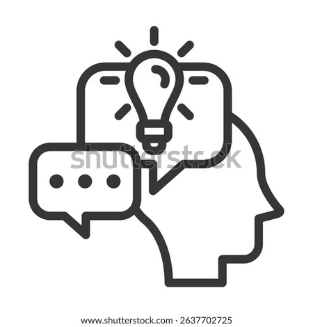 Topic Icon Lineal Style Vector Illustration
