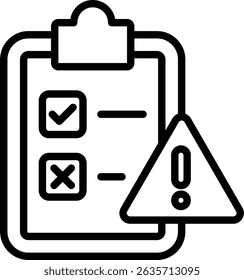 Topic icons related to security risk assessment problem identification, and warning against potential decisions that should not be taken