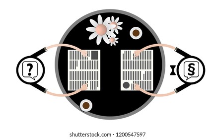 Topic on legal issues. Vector concept illustration for  printed materials, website, promotional materials.