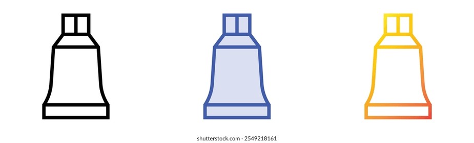 topical anesthetic icon. Linear, Blue Fill and Gradient Style Design Isolated On White Background