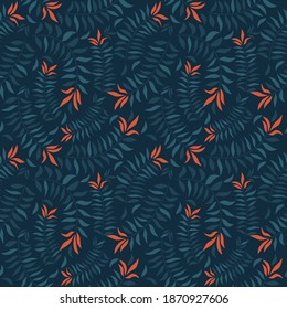 Topical  leaves on seamless pattern for fabric texture