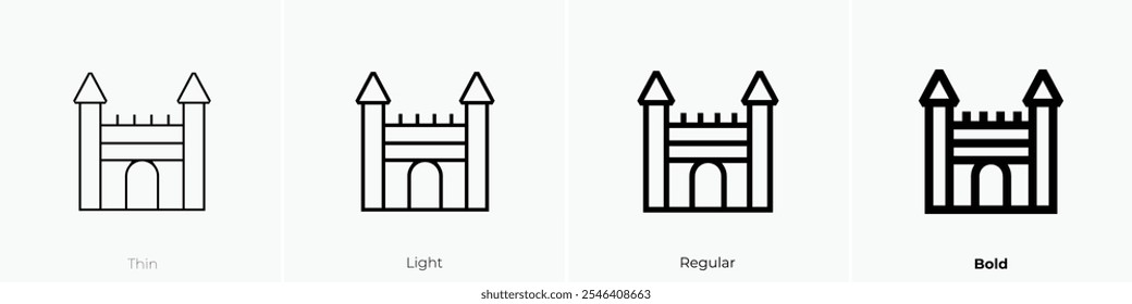 topkapi palace icon. Thin, Light Regular And Bold style design isolated on white background