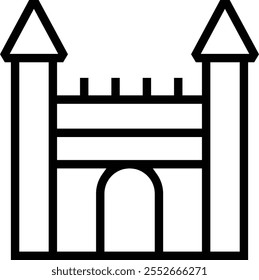 topkapi palace icon. Thin linear style design isolated on white background