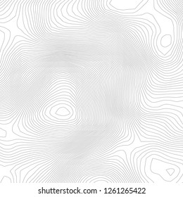 Topographic abstract contour map  background. Elevation map. Hollow curved outline. Topological map vector.Geography and topography vector illustration plan.
