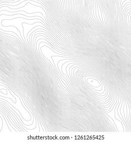 Topographic abstract contour map  background. Elevation map. Hollow curved outline. Topological map vector.Geography and topography vector illustration plan.