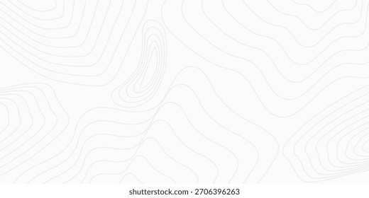 Fundo topográfico e textura, imagem monocromática. Ondas 3D. Cartografia Fundo, com preto sobre branco contornos topografia altura estilizada das linhas, ilustração abstrata.