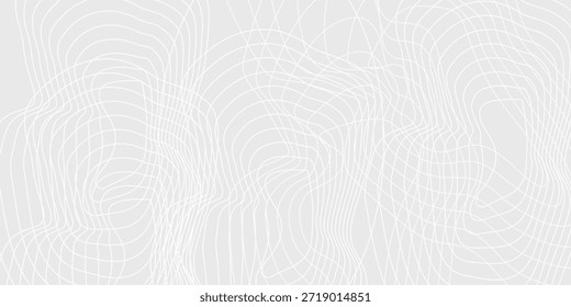 Fundo topográfico e textura, imagem monocromática. Ondas 3D. Cartografia Fundo, com preto sobre branco contornos topografia altura estilizada das linhas, ilustração abstrata.