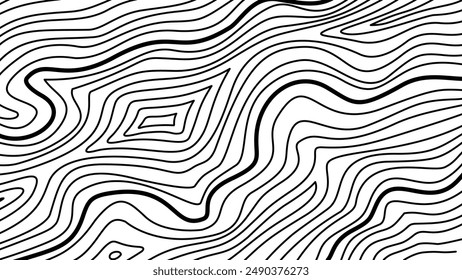 Fondo de contorno topográfico. Fondo de onda Abstractas. Fondo de pantalla de contorno topográfico. Fondo de mapa topográfico. Fondo de línea ondulada abstracta.