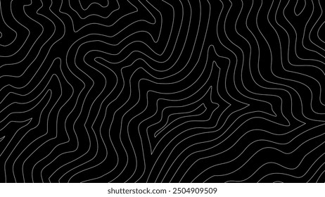 topographic contour background. contour lines background. Topographic map background. dark wavy background. Topographic map contour