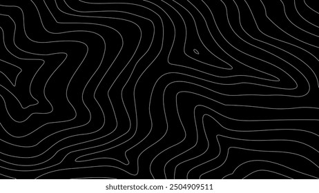 topographic contour background. contour lines background. Topographic map background. dark wavy background. Topographic map contour