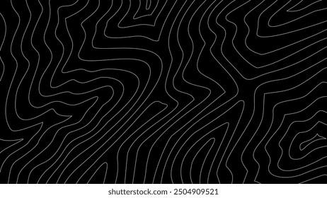 topographic contour background. contour lines background. Topographic map background. dark wavy background. Topographic map contour