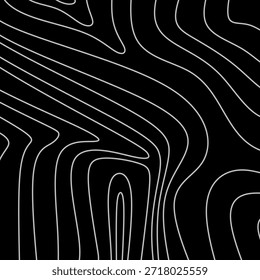 Contorno topográfico de fundo. Plano de fundo do contorno do vetor. Plano de Fundo do Padrão de Linhas de Contorno Abstrato