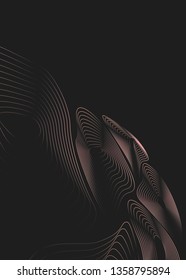 Vector vectorial de líneas de contorno topográfico
