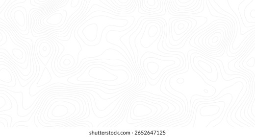 Padrão sem costura de mapa de vetor de linhas de contorno topográfico