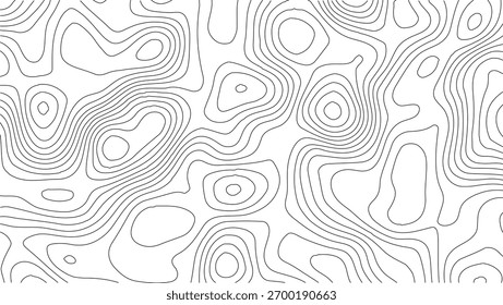 Plano de Fundo do Mapa de Contorno Topográfico. Abstrato Vetor Onda Grade Com Alívio De Montanha. Este Título Mantém As Palavras-Chave Essenciais (Topográfico, Vetor, Contorno, Mapa, Onda, Montanha) Topográfico Abstrato.