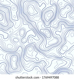 Mapa de contorno topográfico sobre fondo blanco. Mapa de rejilla del vector.