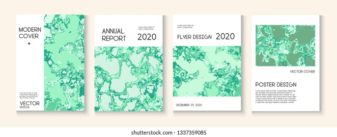 Topographic Fluid Liquid Paint Vector Cover. Futuristic Folder, Ad Annual Report Template. Green Tropical Forest Ecology Report. Funky Earth Day Ecology Poster. Topographic Fluid Vector Cover