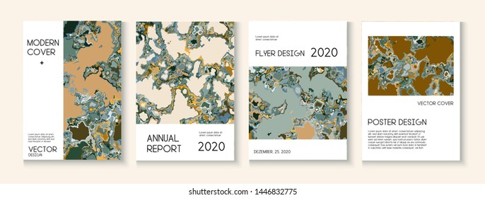 Topographic Fluid Liquid Paint Vector Cover. Brown Red Earth Soil Volcano Design. Funky Earth Day Ecology Poster. Scientific Journal, Music Poster Template. Topographic Fluid Vector Cover