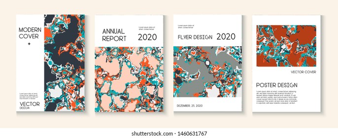 Topographic Fluid Liquid Paint Vector Cover. Modern Earth Day Ecology Poster. Scientific Journal, Ad Annual Report Template. Green, Yellow, Pink, Orange Design. Topographic Fluid Vector Cover