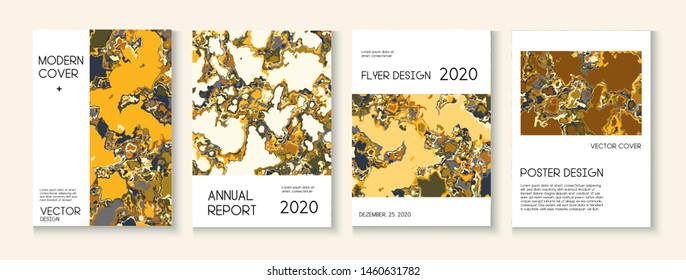 Topographic Fluid Liquid Paint Vector Cover. Brown Red Earth Soil Volcano Design. Scientific Journal, Corporate Identity Template. Hipster Earth Day Ecology Poster. Topographic Fluid Vector Cover