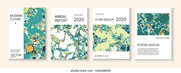 Topographic Fluid Liquid Paint Vector Cover. Funky Earth Day Ecology Poster. Futuristic Folder, Scientific Journal Template. Green Tropical Forest Ecology Report. Topographic Fluid Vector Cover