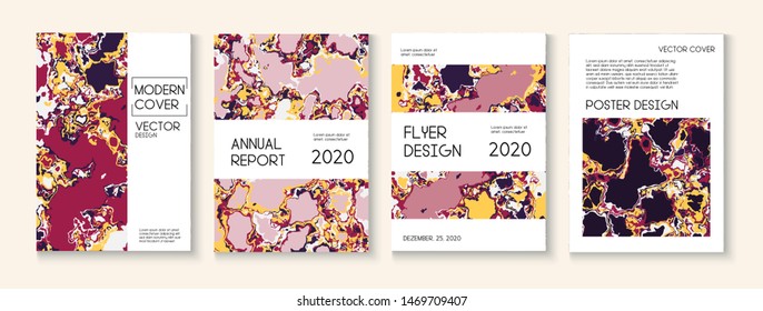 Topographic Fluid Liquid Paint Vector Cover. Brown Red Earth Soil Volcano Design. Ad Annual Report, Corporate Identity Template. Funky Earth Day Ecology Poster. Topographic Fluid Vector Cover