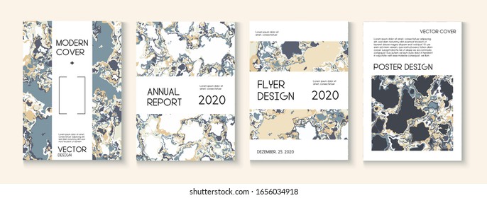 Topographic Fluid Liquid Paint Vector Cover. Scientific Journal, Trendy Magazine Template. Brown Red Earth Soil Volcano Design. Retro Earth Day Ecology Poster. Topographic Fluid Vector Cover