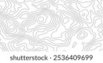 Topographic gradient line map. Abstract circle lines background. Abstract blank detailed topographic contour map. Background of the topographic map. Line topography map contour background.