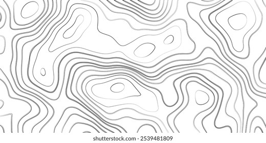 Topographic gradient line map. Abstract circle lines background. Abstract blank detailed topographic contour map. Background of the topographic map. Line topography map contour background.