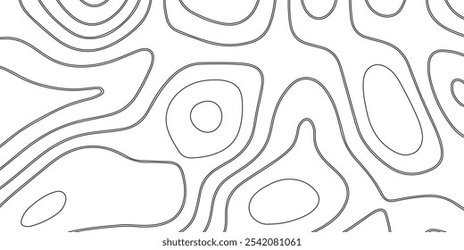 Topographic gradient line map. Abstract circle lines background. Abstract blank detailed topographic contour map. Background of the topographic map. Line topography map contour background.