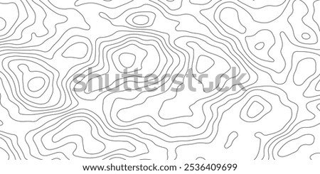 Topographic gradient line map. Abstract circle lines background. Abstract blank detailed topographic contour map. Background of the topographic map. Line topography map contour background.