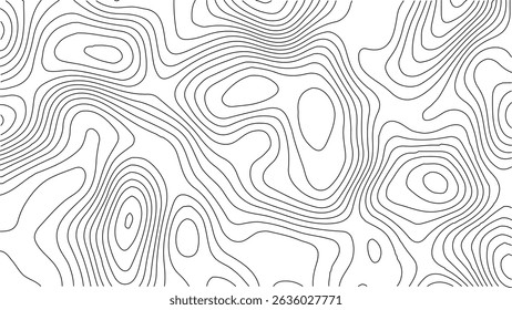Projeto Topográfico de Mapa de Trilha de Caminhada com Linhas de Contorno Detalhadas e um Vintage-Inspirado Estética Perfeito para Decoração de Natureza, Explorar Revistas e Rústico Impressões.