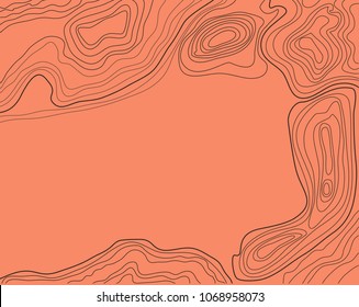 topographic illustration, vector, light pink background