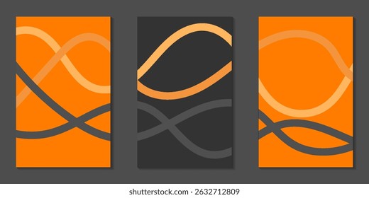 Topographic line contour background, vertical banner of topography geographic grid map pattern with copy space, abstract stock vector illustration for socail media post